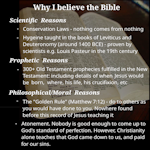Reasons why I believe the Bible